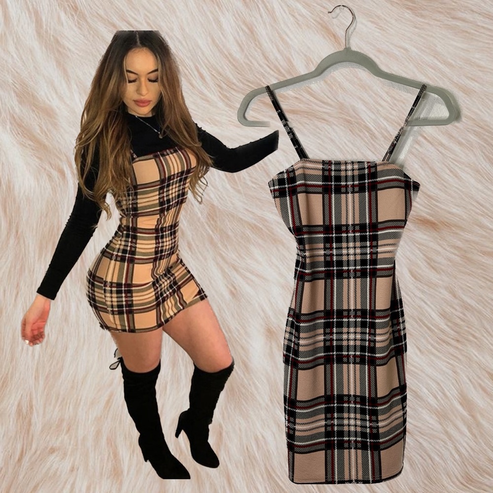 SHEIN Multicolor Plaid Dress